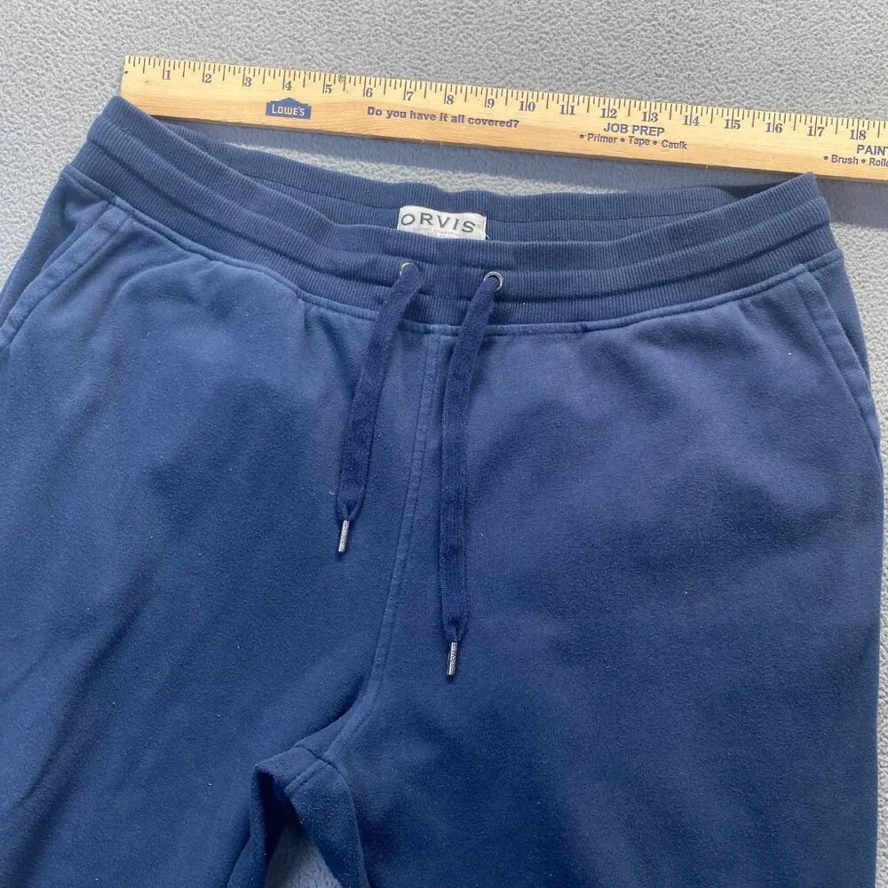Orvis Pants Mens Size XL Blue Fleece Pockets Jogger Performance Gym Sweatpants